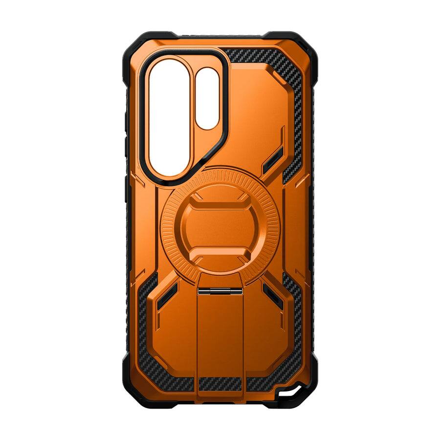 Angle. i-Blason - Armorbox Case for Samsung Galaxy S26 Ultra – Kickstand, Screen Protector, Military-Grade - Coral.