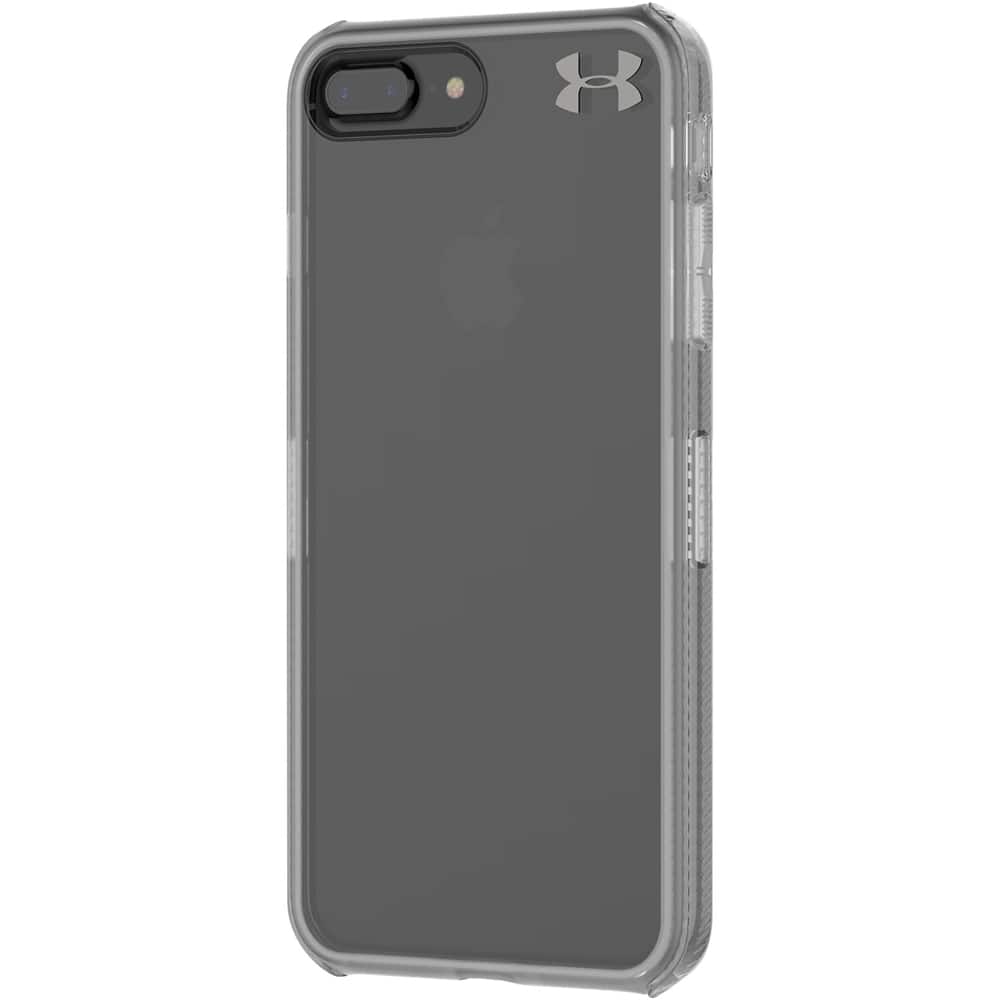 ua protect verge case for apple iphone 7 plus and 8 plus - clear/graphite/gunmetal logo ua protect verge case for apple iphone 7 plus and 8 plus - clear/graphite/gunmetal logo