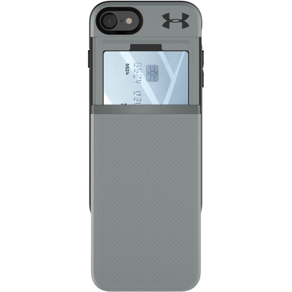 ua protect stash case for apple iphone 7 and 8 - graphite/black