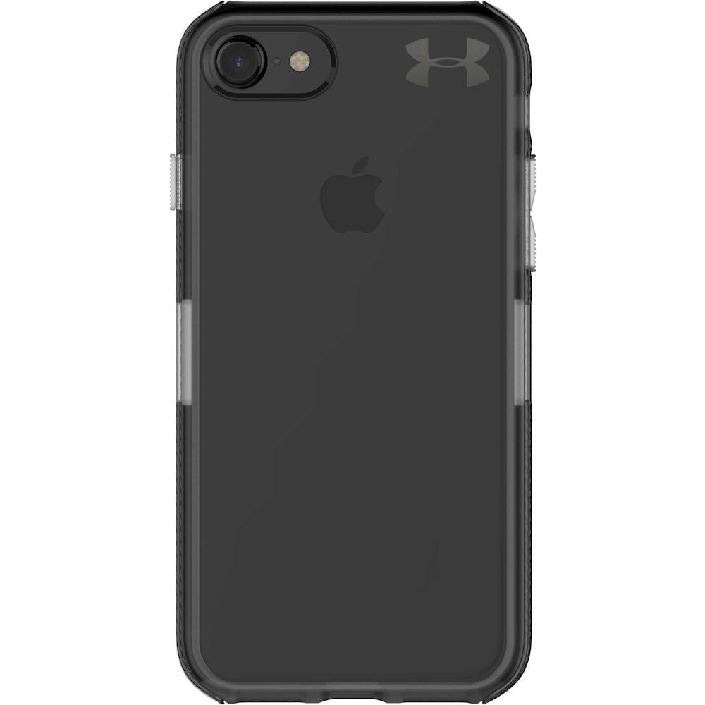 ua protect verge case for apple iphone 7 and 8 - translucent smoke/black/black metallic logo