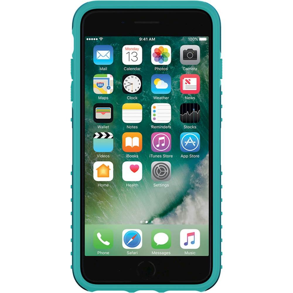 ua protect grip case for apple iphone 6 plus, 6s plus, 7 plus and 8 plus - tourmaline teal/desert sky