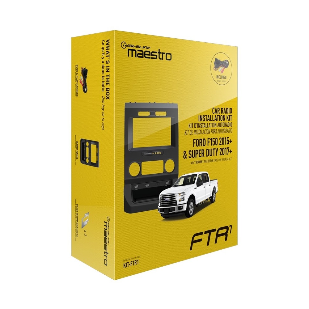 Front. iDatalink - Maestro Dash Kit for Select 2015 and Up Ford Vehicles - Black.