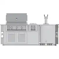 Hestan - 8' Outdoor Living Suite with Countertop and Beer Dispenser - Silver - Angle_Zoom