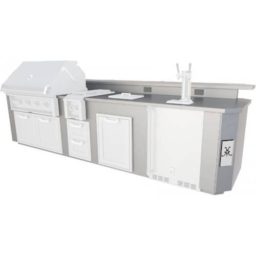 Angle. Hestan - Outdoor Living Suite - Silver.