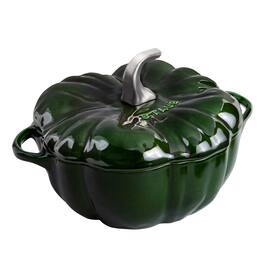 Staub - Cast Iron 3.5-qt Pumpkin Cocotte with Stainless Steel Knob - Basil