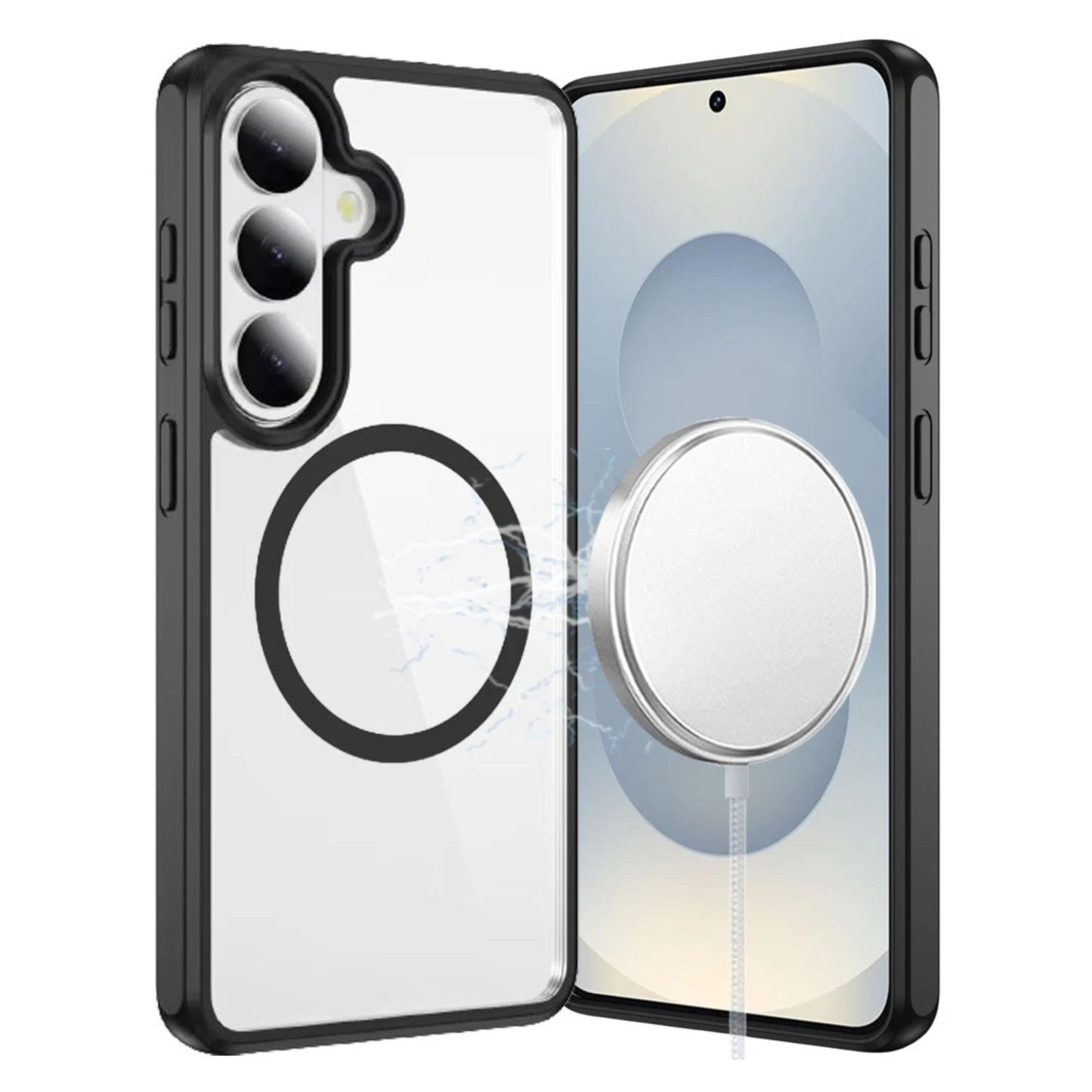 Kitcheniva - Shockproof Premium Magnetic Circle Phone Case With Tempered Glass For Samsung Galaxy S26+ Plus - Black price history on PriceWatchPro