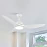 Vaczon - 52" Modern Integrated LED Propeller Ceiling Fan with Remote - White
