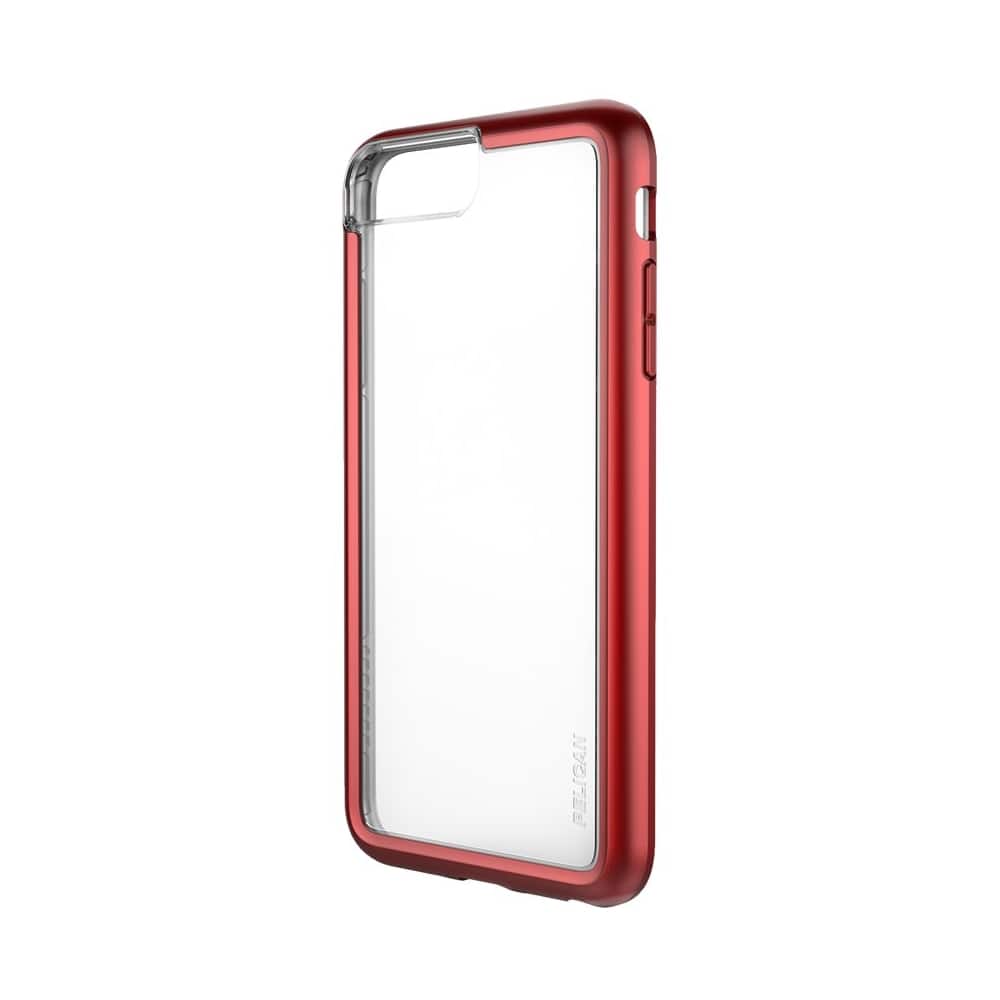 Best Buy Pelican Adventurer Case For Apple Iphone 7 Plus And 8 Plus Metallic Red Clear C36100 000a Clmr