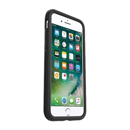 Left View: OtterBox - Symmetry Series Case for Apple® iPhone® 7, 8 and SE (2nd generation) - Black