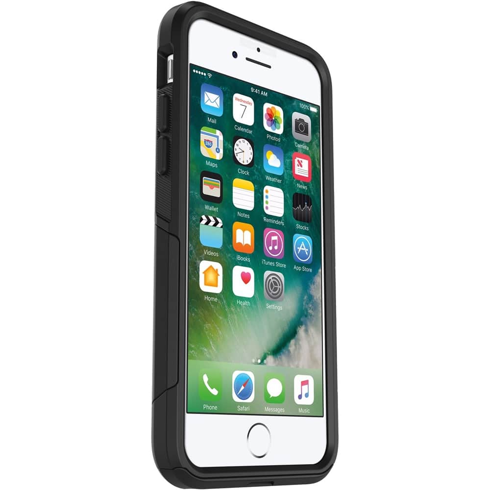 Left. OtterBox - Commuter Series Case for Apple® iPhone® 7, 8 and SE (2nd generation) - Black.