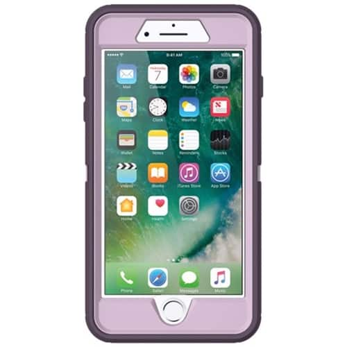 defender series case for apple iphone 7 plus and 8 plus - purple nebula