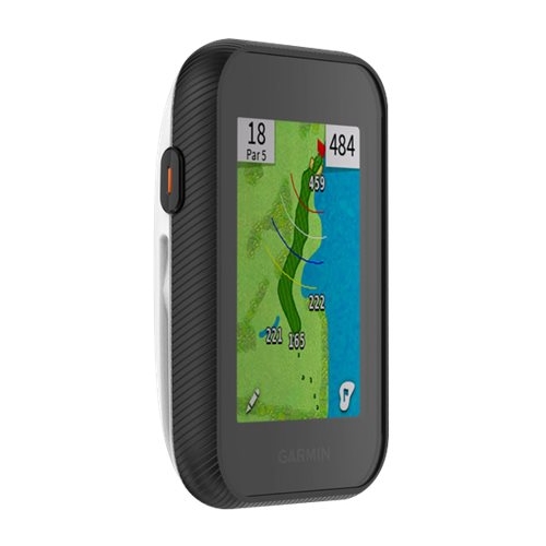 Left View: Garmin - Approach 3.5" GPS with Built-In Bluetooth - Black/White