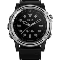 Garmin - Descent Mk1 GPS Heart Rate Monitor Watch - Silver - Front_Zoom