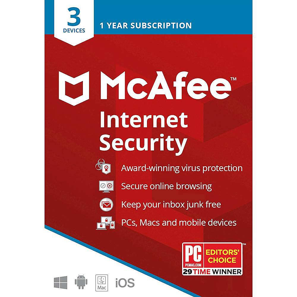 McAfee Internet Security (3 Devices) (1-Year Subscription) - Android|Mac|Windows|iOS