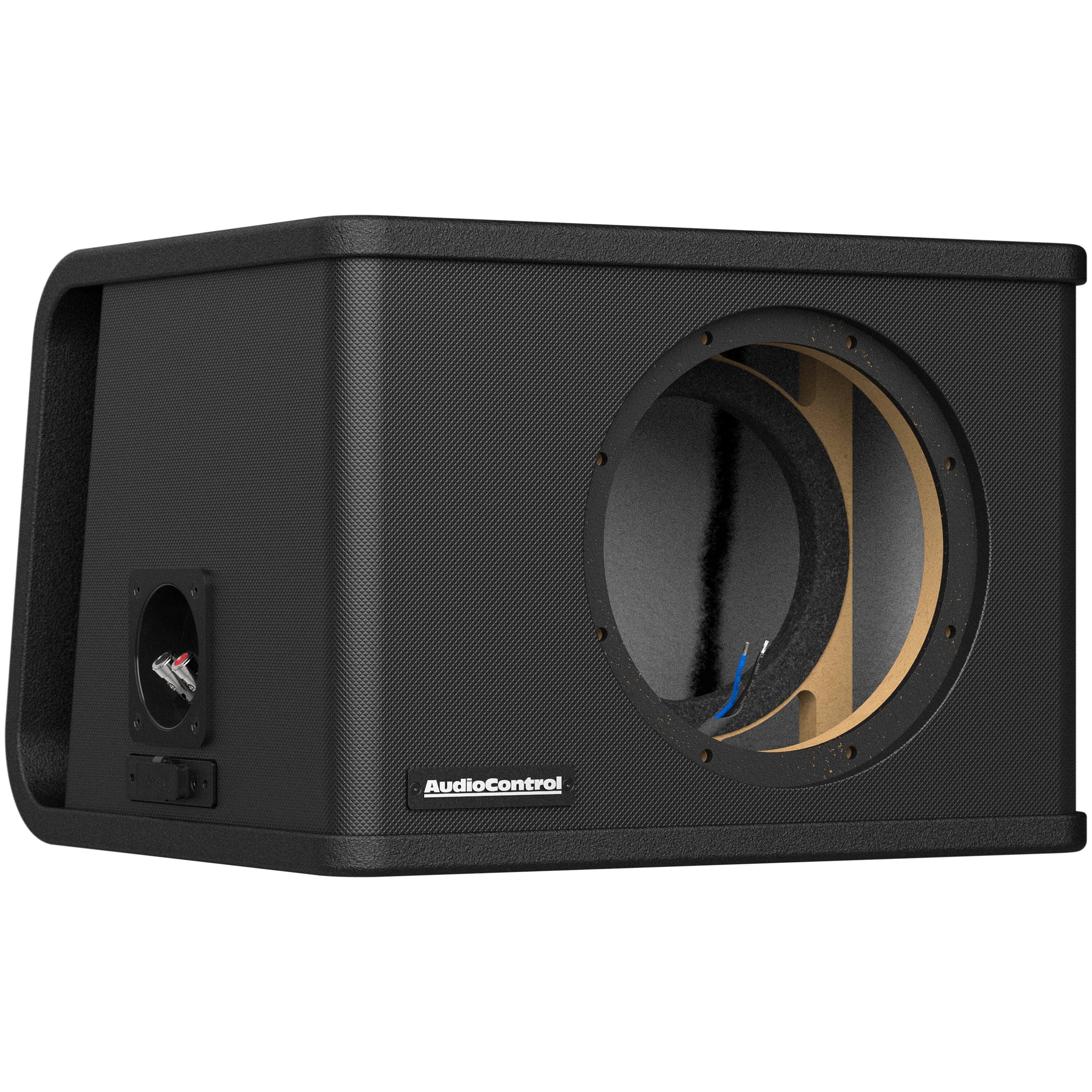 Alt View 13. AudioControl - Spike Series 8” Single-Voice-Coil 2-Ohm Loaded Vented Subwoofer Enclosure - Black.