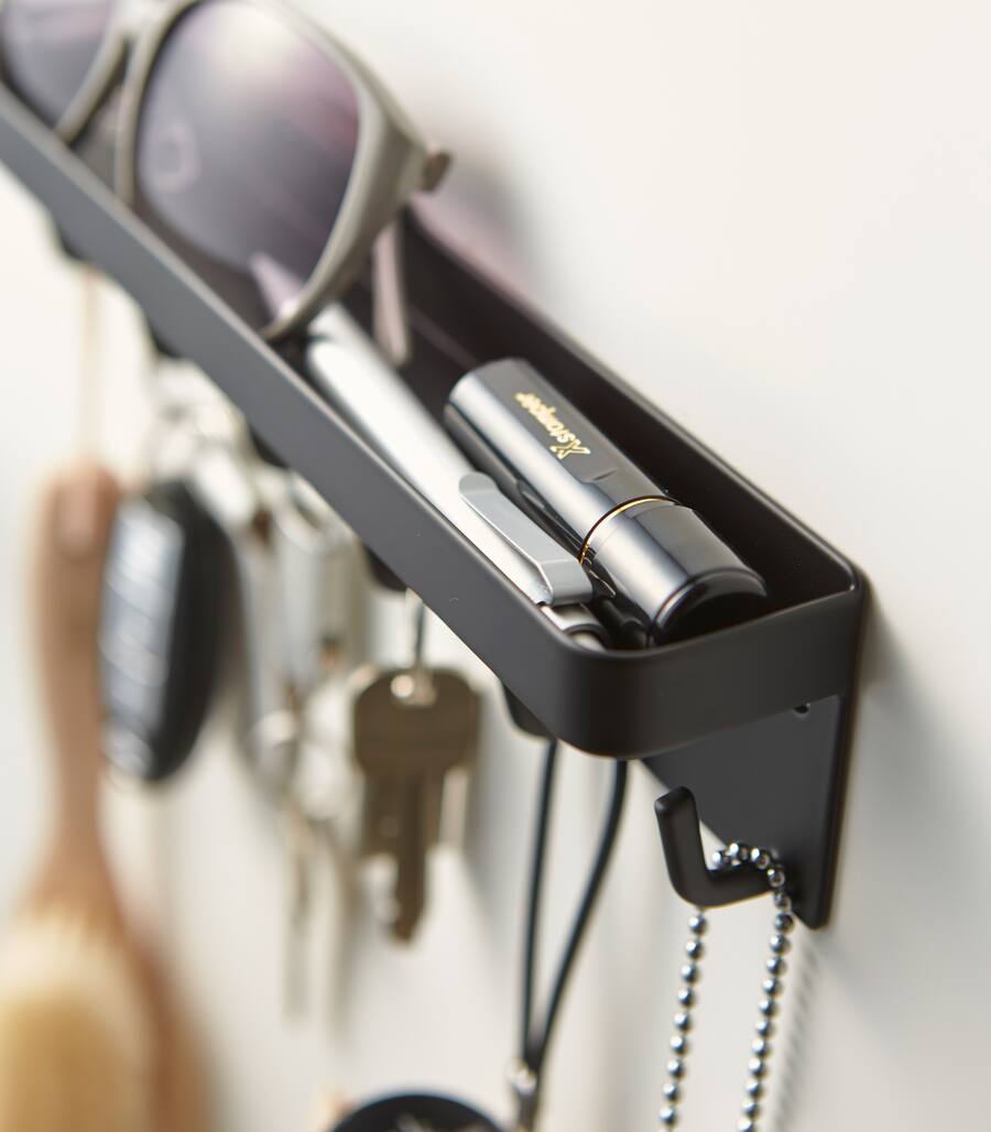 Mik Key Rack Yamazaki Home Magnetic Key Rack Steel Black 2755 - Best Buy
