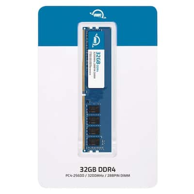 OWC 32GB DDR4 3200MHz PC4 25600 CL22 1.2V 288pin Non ECC UDIMM OWC 32GB DDR4 3200MHz PC4 25600 CL22 1.2V 288pin Non ECC UDIMM