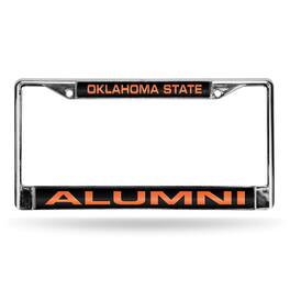 Rico Industries - Oklahoma State Cowboys Alumni Chrome Metal Laser Cut License Plate Frame - Multi