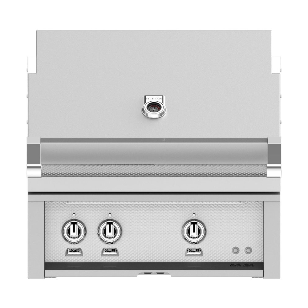 Angle View: Hestan - Gas Grill - Stainless Steel