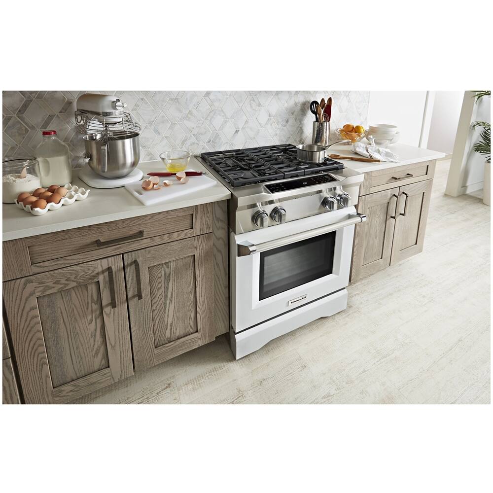 Best Buy Kitchenaid Cu Ft Self Cleaning Freestanding Dual Fuel Convection Range Imperial