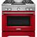Front. KitchenAid - 5.1 Cu. Ft. Self-Cleaning Freestanding Dual Fuel Convection Range.
