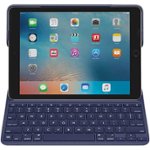 Front. Logitech - CREATE Keyboard Case for Apple® 9.7-Inch iPad® Pro - Blue.