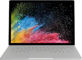 Microsoft - Geek Squad Certified Refurbished Surface Book 2 - 15" Touch-Screen Laptop - Intel Core i7 - 16GB Memory - 256GB SSD - Silver