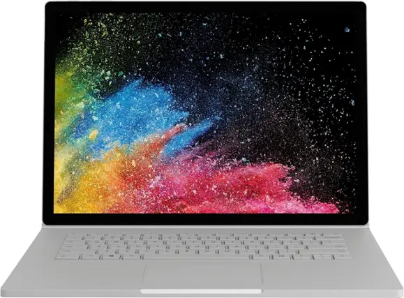 Front. Microsoft - Surface Book 2 - 15" Touch-Screen PixelSense™ - 2-in-1 Laptop - Intel Core i7 - 16GB Memory - 256GB SSD - Silver.