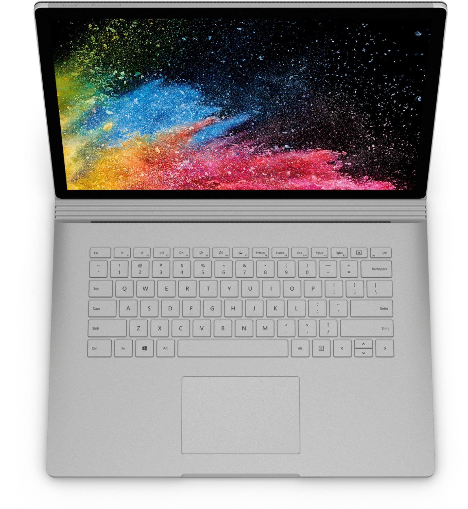 Alt View 3. Microsoft - Surface Book 2 - 15" Touch-Screen PixelSense™ - 2-in-1 Laptop - Intel Core i7 - 16GB Memory - 256GB SSD - Silver.