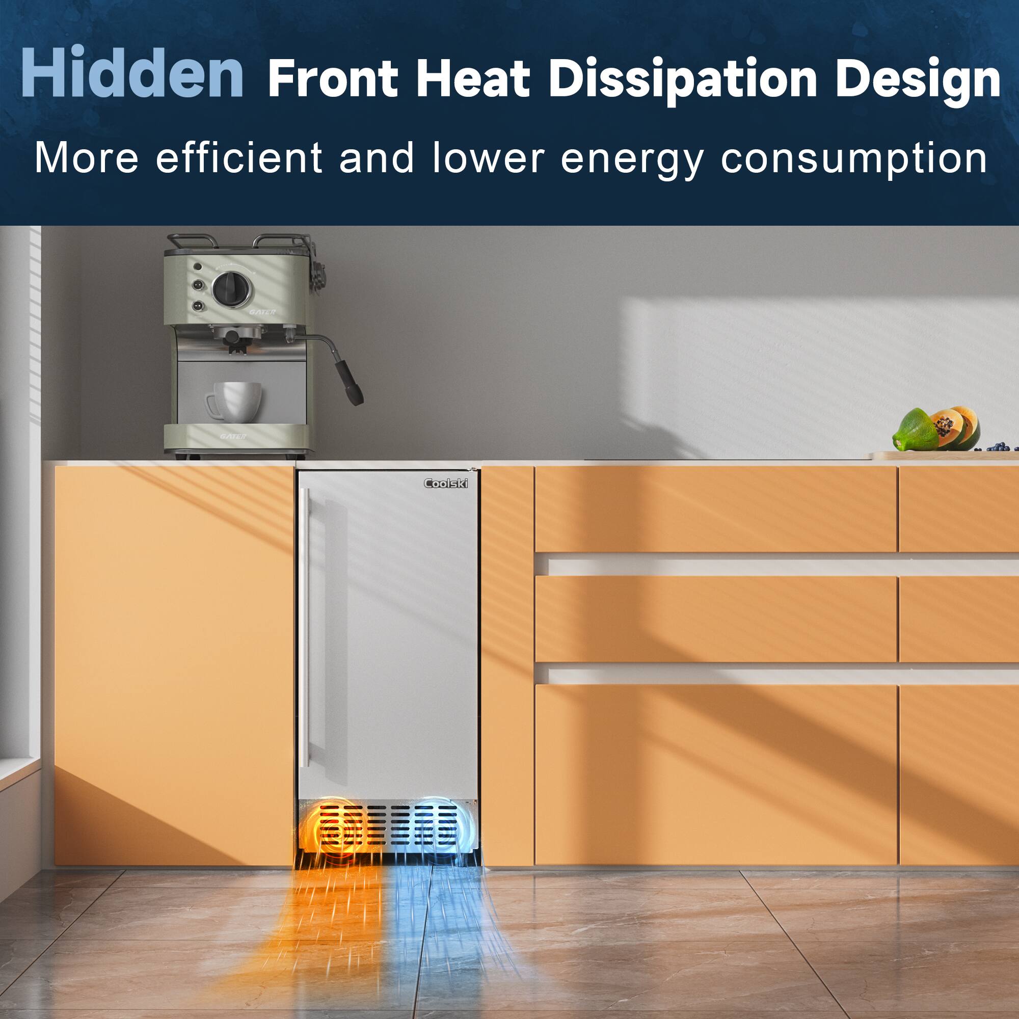 Hidden Front Heat Dissipation Design  
More efficient and lower energy consumption