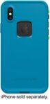 Front. LifeProof - FrĒ Protective Water-resistant Case for Apple® iPhone® X - Banzai blue.