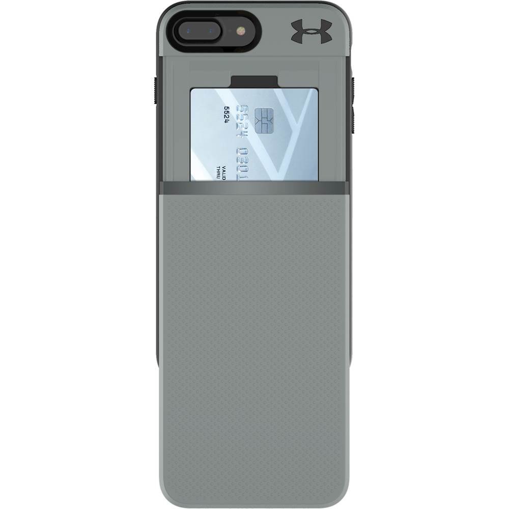 ua protect stash case for apple iphone 7 plus and 8 plus - graphite/black