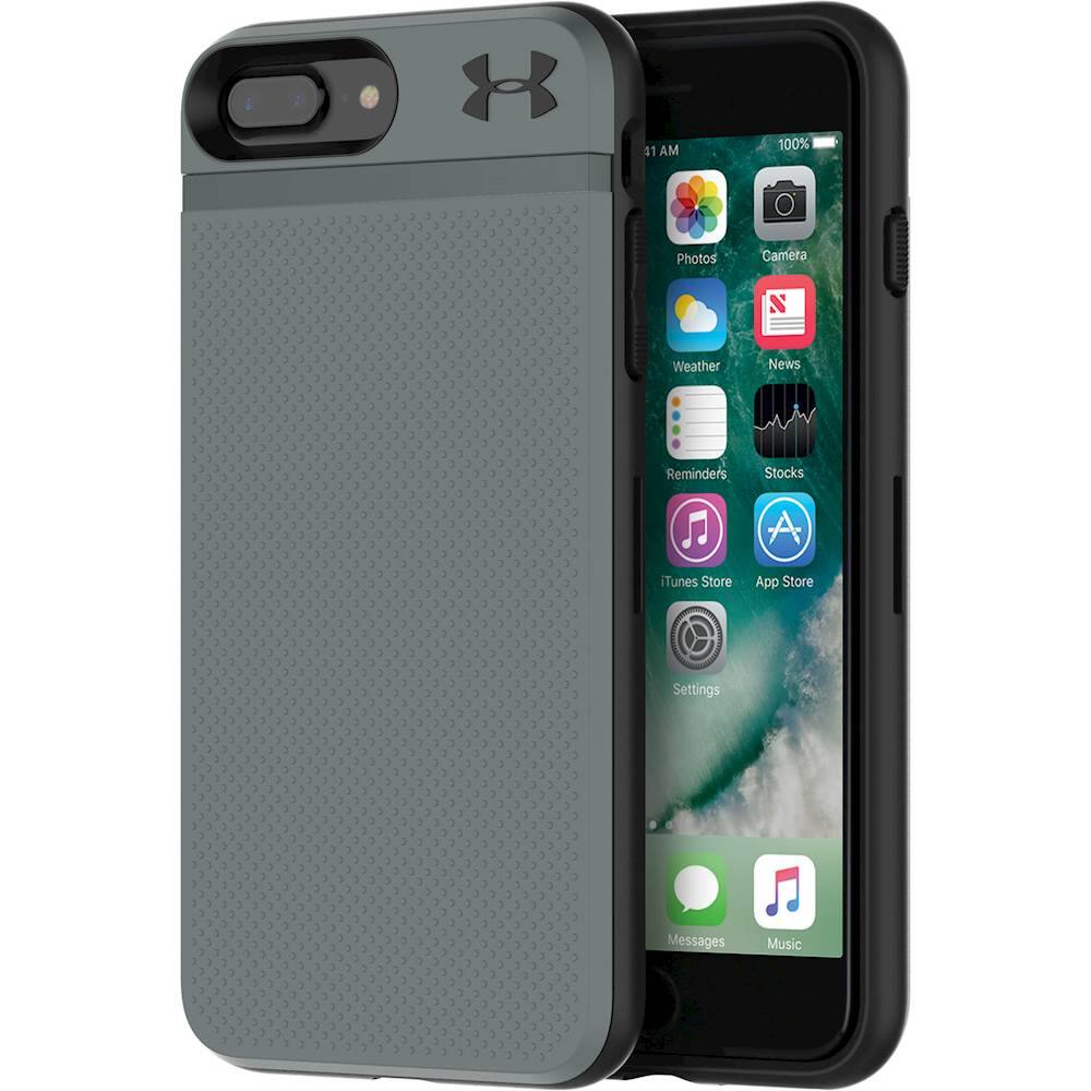 ua protect stash case for apple iphone 7 plus and 8 plus - graphite/black ua protect stash case for apple iphone 7 plus and 8 plus - graphite/black
