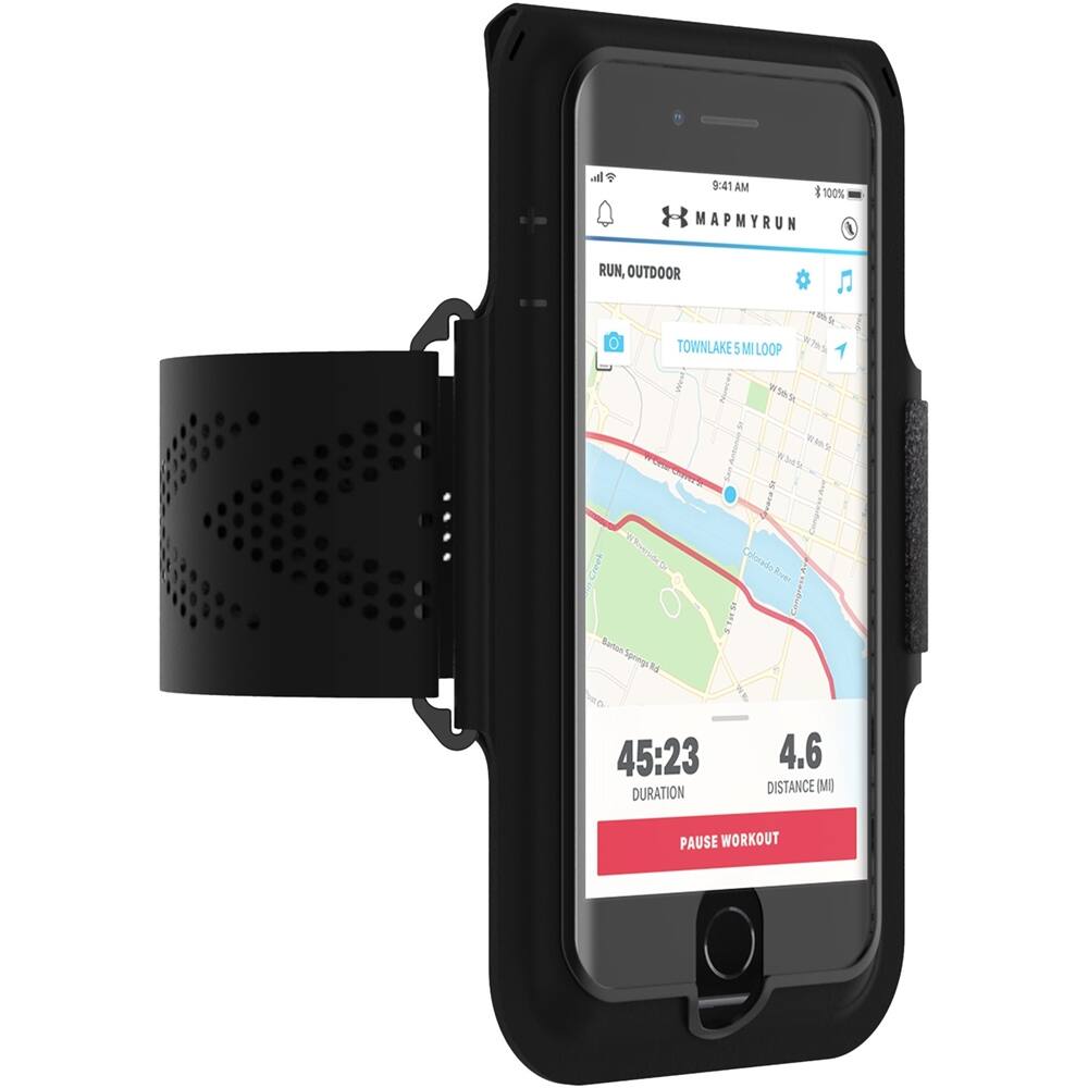 Best Buy Under Armour Armband Case for Most Cell Phones Black UA004BLK