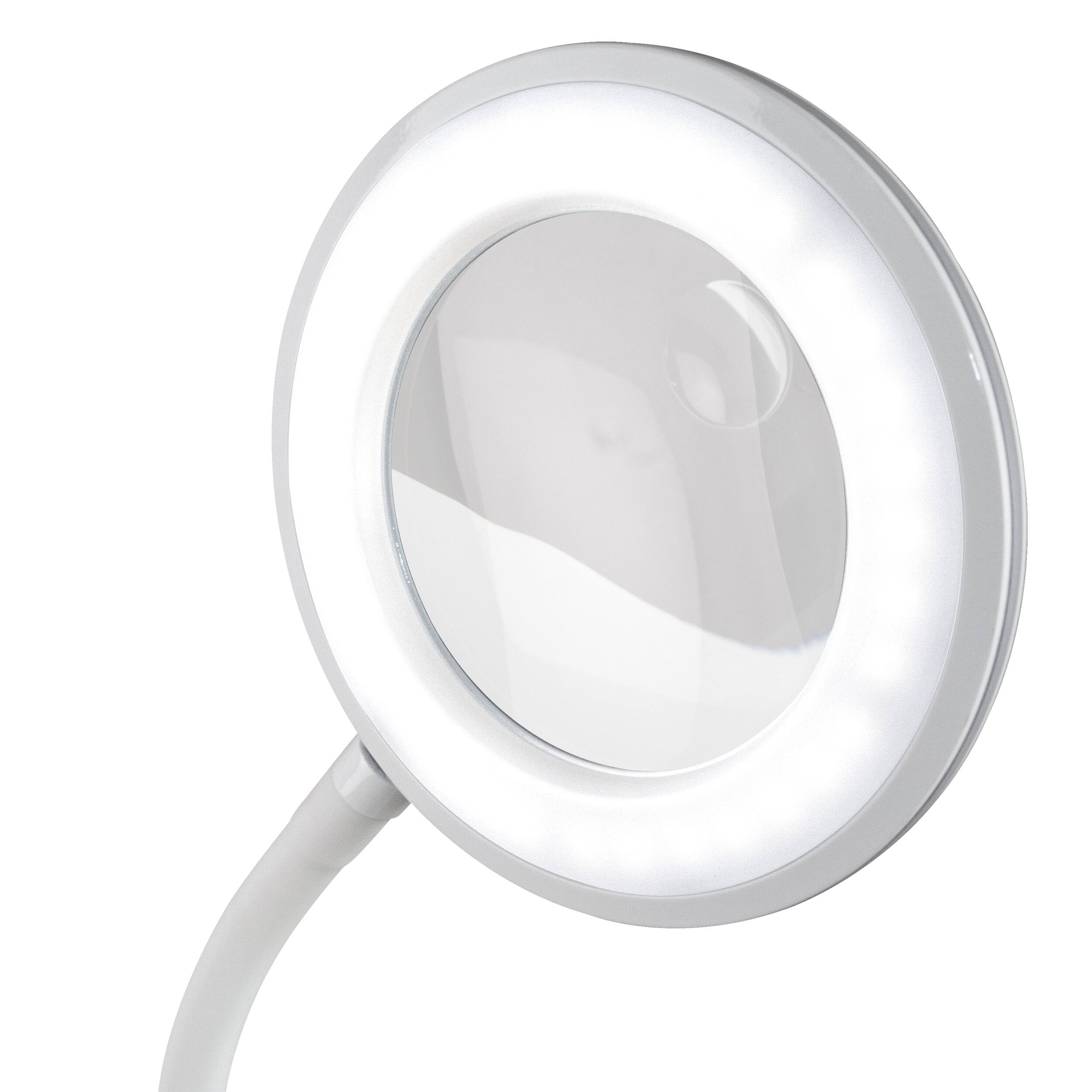 Angle. OttLite - Lighted Magnifier Clip Lamp - White.