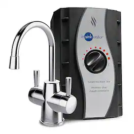InSinkerator - HOT250 Instant Hot & Cold Water Dispenser System, 2-Handle Drinking Water Faucet with 2/3-Gallon, Stainless Steel Tank - Satin Nickel