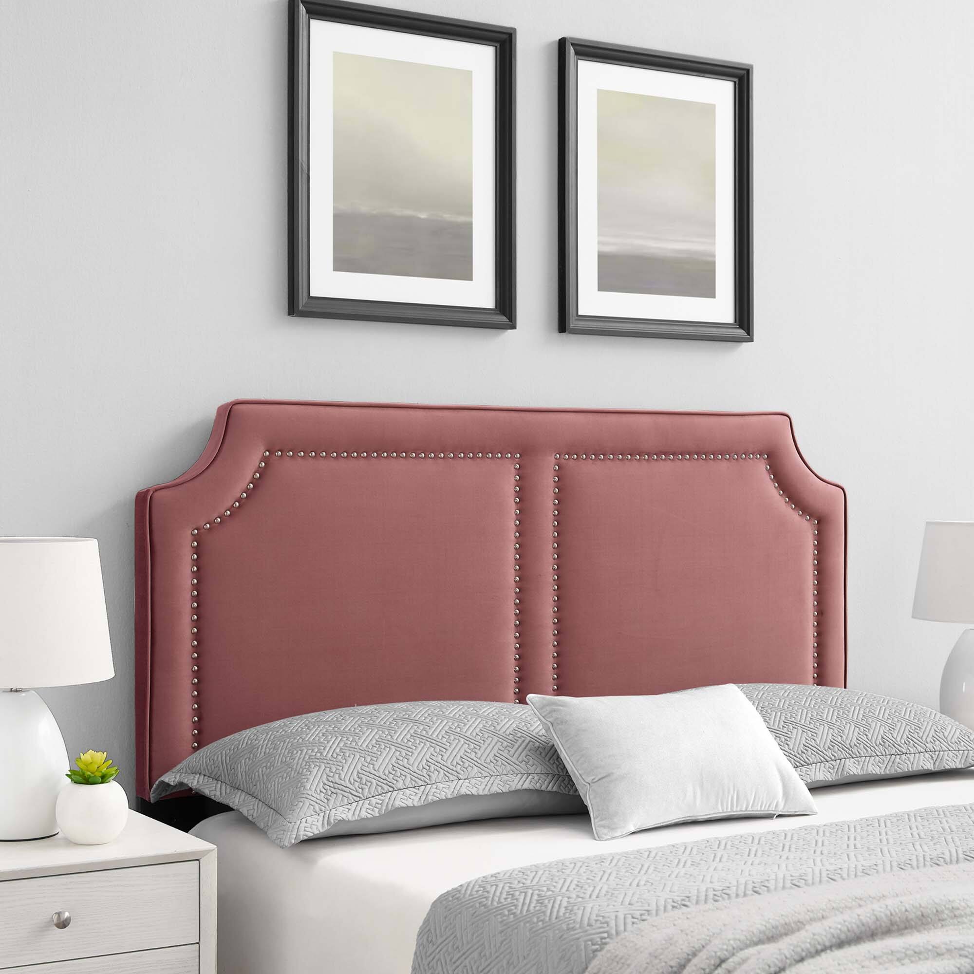 Alt View 2. Modway - Cynthia Performance Velvet King/California King Headboard by Modway - Dusty Rose.