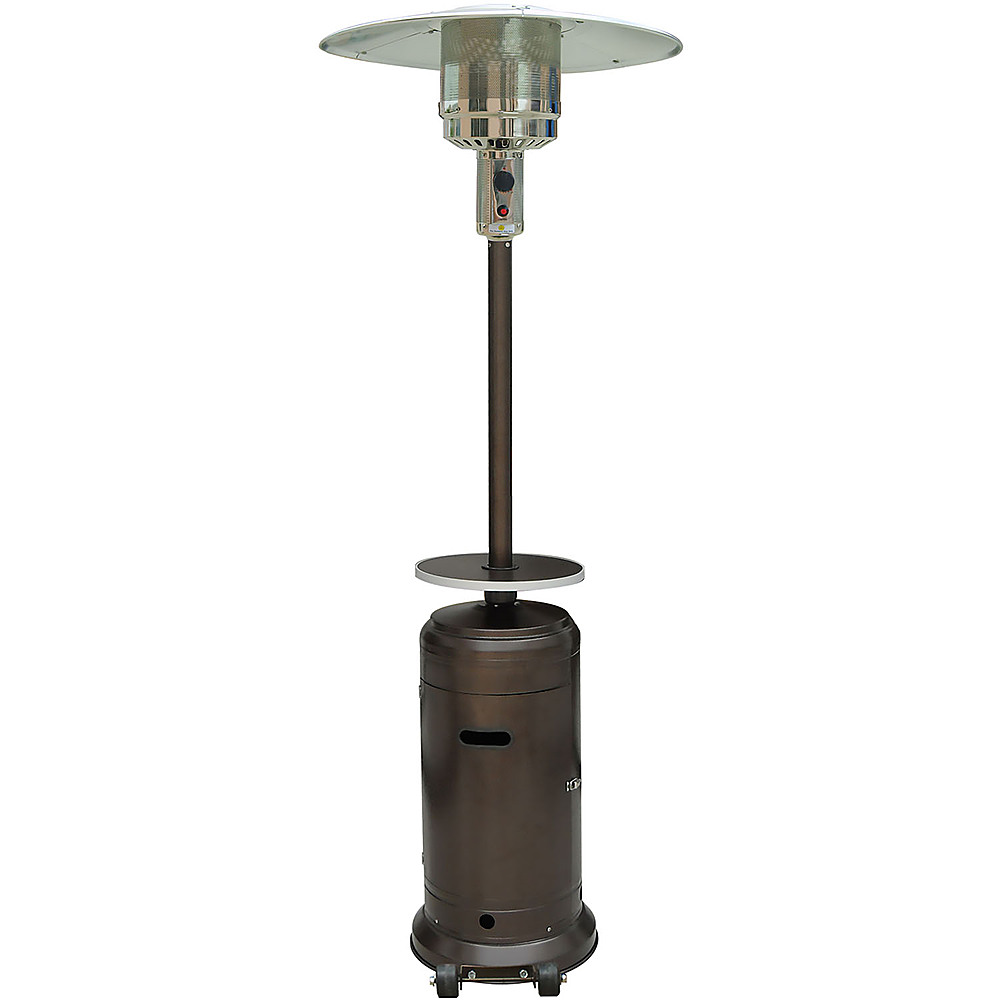 Left View: Fire Sense 60262 Stainless Steel Table Top Patio Heater - Stainless Steel