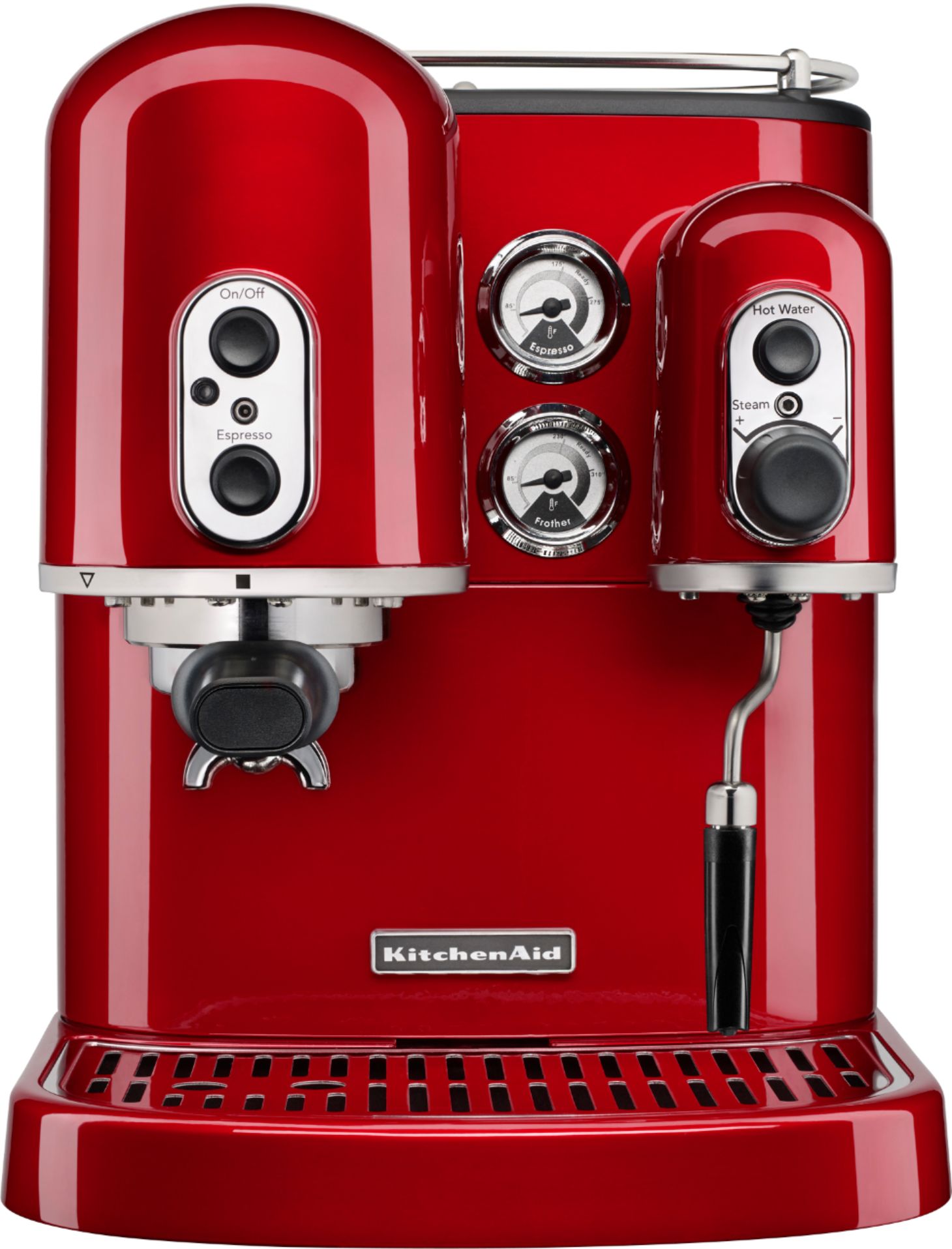 KitchenAid  Candy Apple Red Nespresso Espresso Maker with Milk Frother 