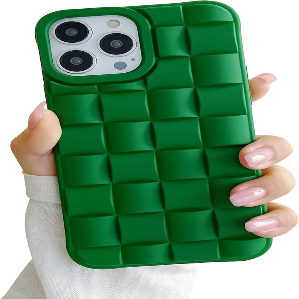 ACJPR - iPhone 15 Pro Case, 3D Design, Soft Silicone, Shockproof, Green - Color: Green Size: iPhone 15 Pro