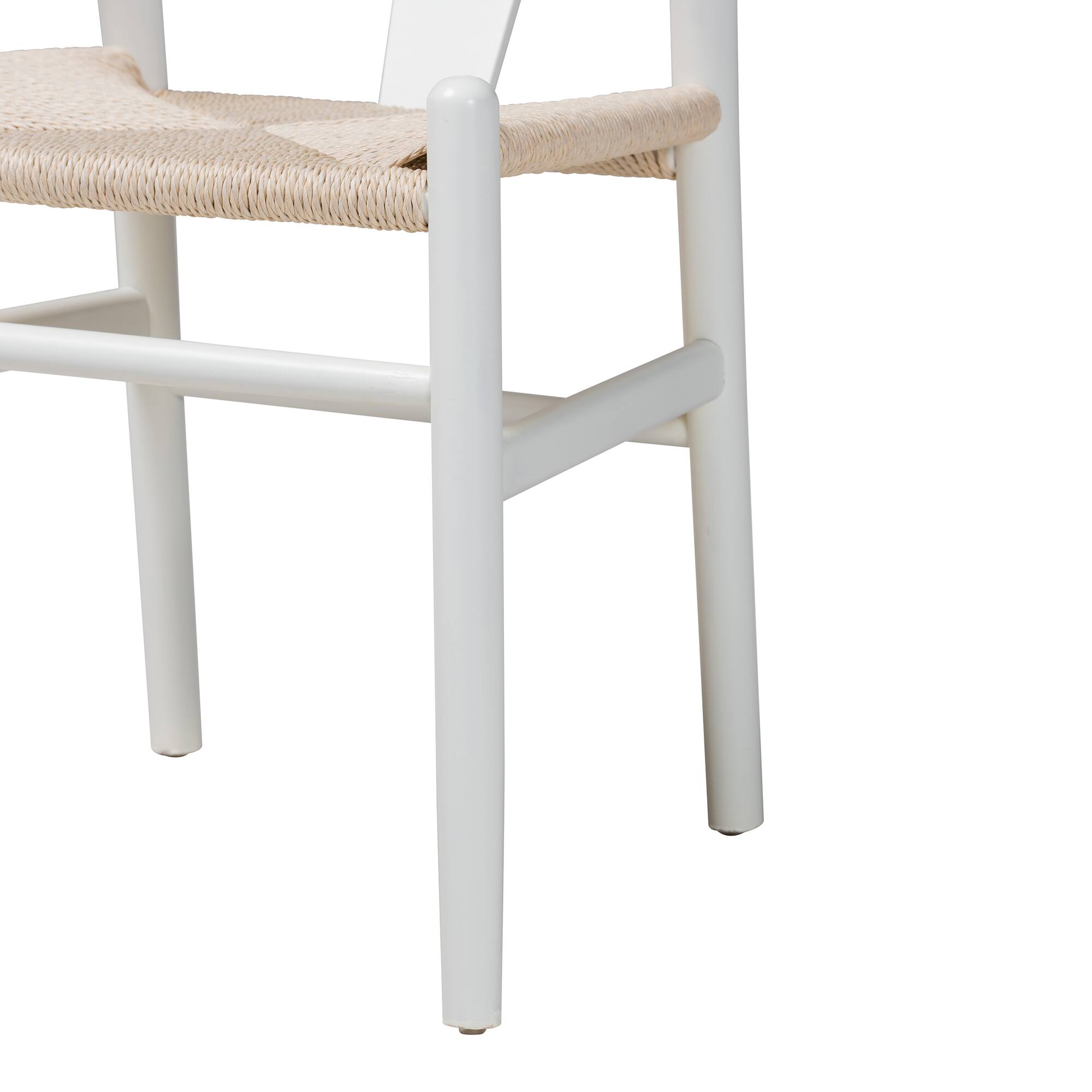 Alt View 1. Baxton Studio - Paxton Modern Finished Wood 2-Piece Dining Chair Set - White/Beige.
