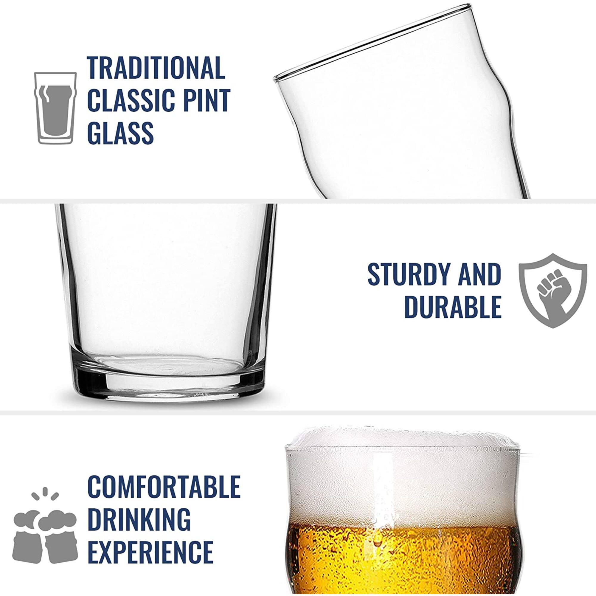 TRADITIONAL CLASSIC PINT GLASS  
STURDY AND DURABLE  
COMFORTABLE DRINKING EXPERIENCE