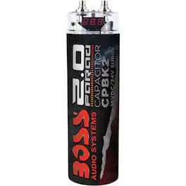 BOSS Audio - 2.0-Farad Capacitor - Black