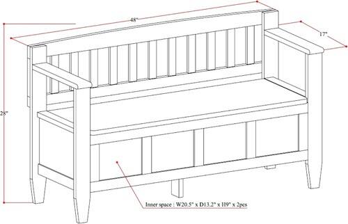 Best Buy: Simpli Home Brooklyn Solid Wood 48 inch Wide Contemporary ...