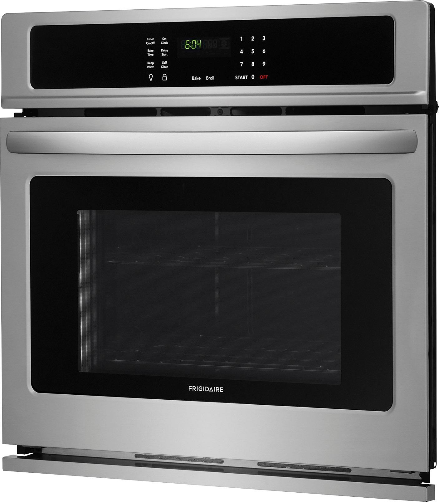 Left View: Frigidaire - 27" Built-In Single Electric Wall Oven - Stainless steel