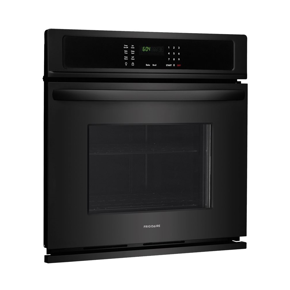 Left View: Frigidaire - 30" Built-In Single Electric Wall Oven - Black