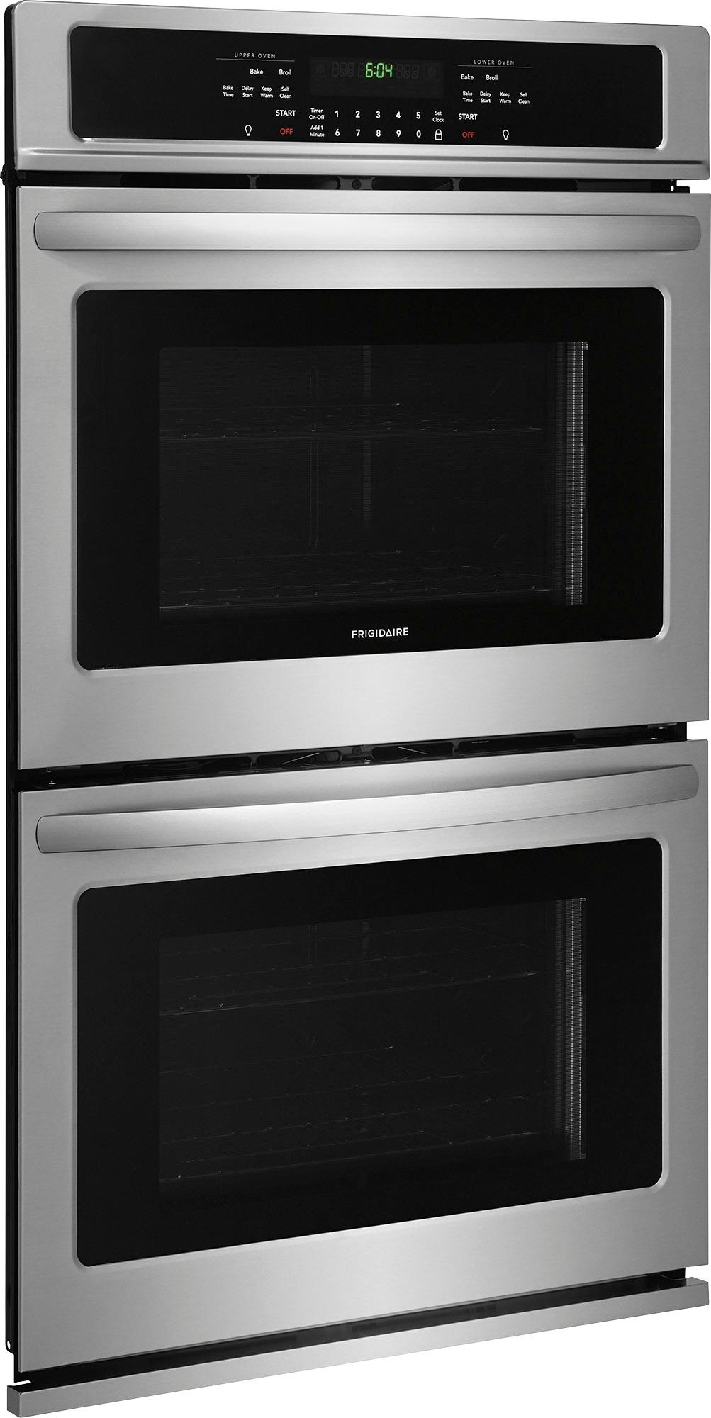 Angle View: Frigidaire - 30" Built-In Double Electric Wall Oven - Stainless steel