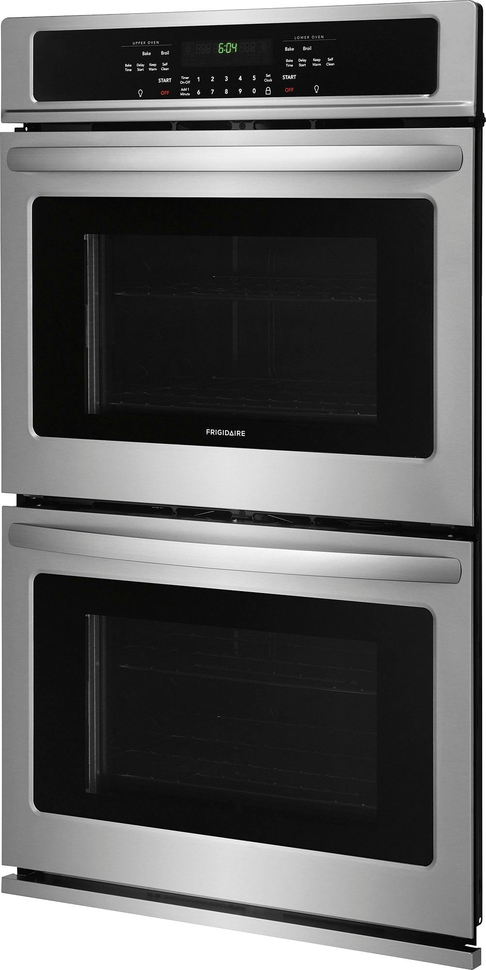 Left View: Frigidaire - 30" Built-In Double Electric Wall Oven - Stainless steel
