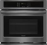 Frigidaire - 30" Built-In Single Electric Wall Oven - Black stainless steel - Front_Standard