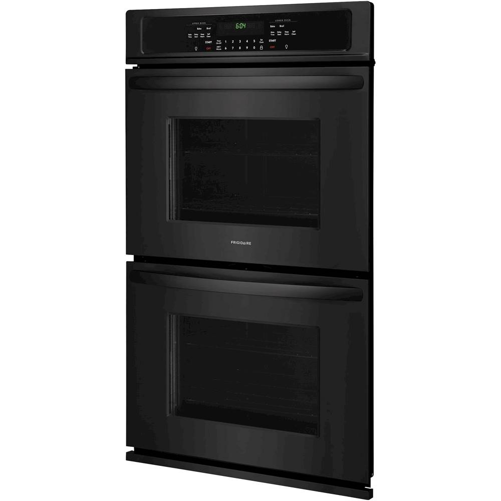 Left View: Frigidaire - 30" Built-In Double Electric Wall Oven - Black